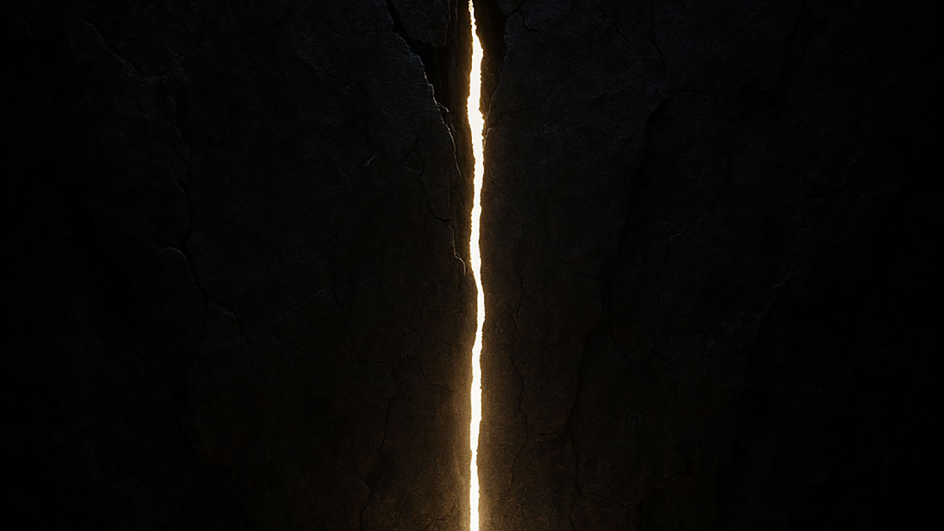 裂缝中的光